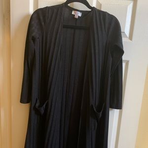 XS Black Ribbed Lularoe Sarah